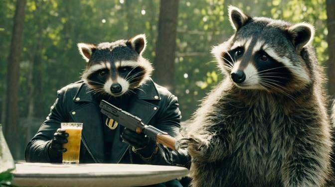 Diddy and Chuck Chuck Norris the raccoon eating Drake's dick