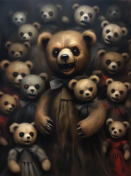 scary teddy bears.