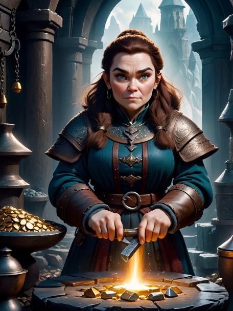 A female dwarf as a blithesmith just makes a brand new sort of ingot.