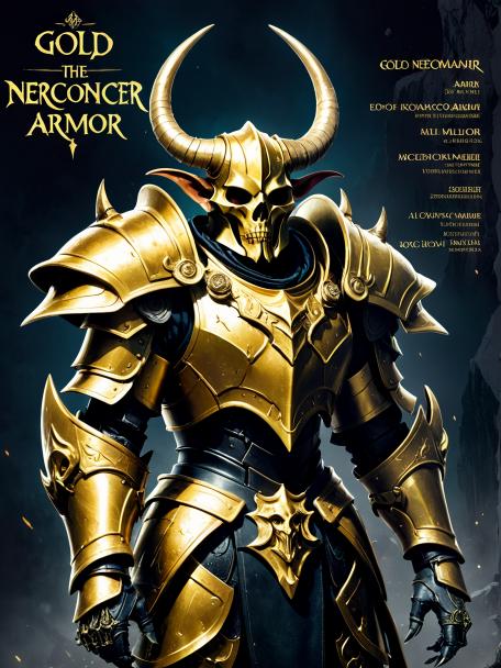 Gold Necromancer Armor with Horns