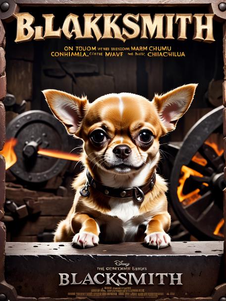 Blacksmith Dwarf with a Chihuahua.