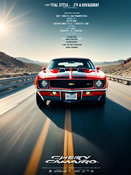 Chevy Camaro driving on a highway