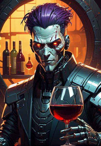 Pyromage drinking a barrel of wine.
