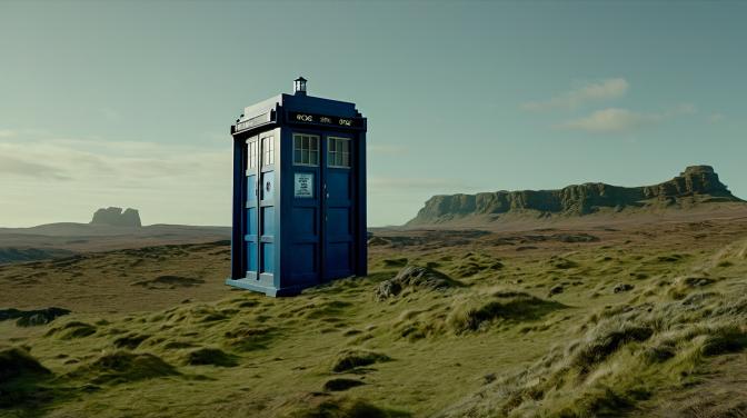 The TARDIS from Doctor Who.