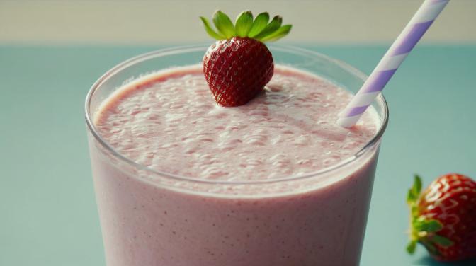 strawberry, banana, banana smoothie.
