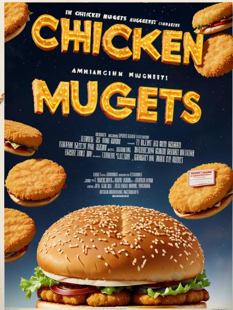 Chicken nuggets on a burger bun.