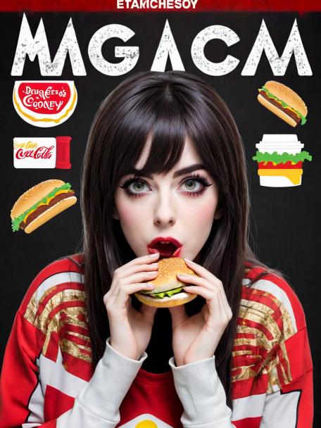 Eugenia Cooney eating a Big Mac.