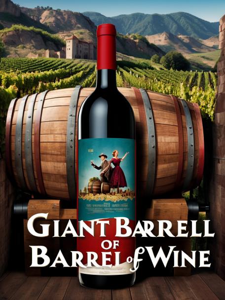 giant barrel of wine
