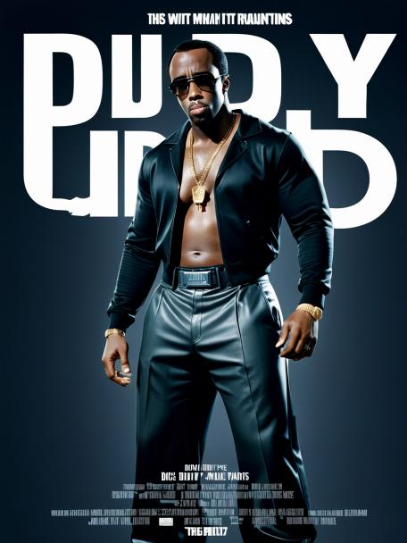 P. Diddy with a very large bulge sticking from his pants.