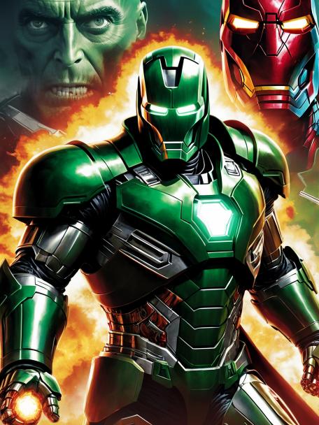 Dr. Victor Von Doom crushing Iron Man's skull.