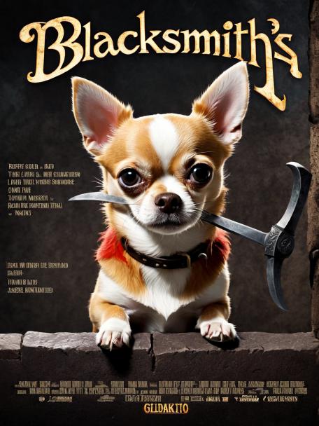 Blacksmith's Dwarf with a Chihuahua.