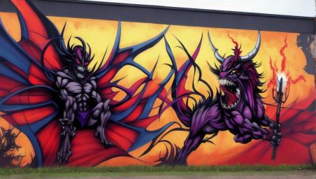 A demon spreading it's hatred,