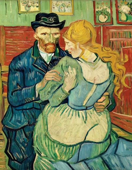 A pornographic display of a man fucking a woman.