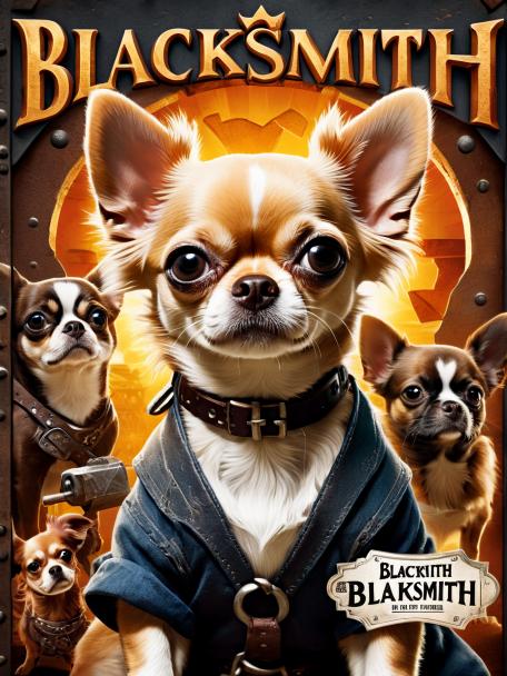 Blacksmith Dwarf with a Chihuahua.