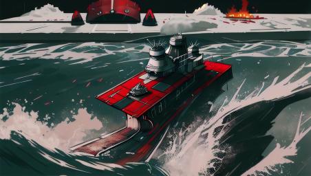 Sinking of the battleship,