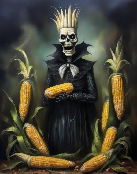 Scary corn on the cob.