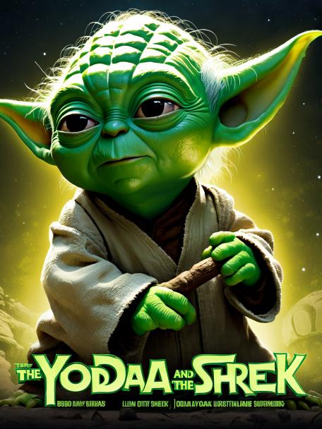 Yoda and baby Shrek.
