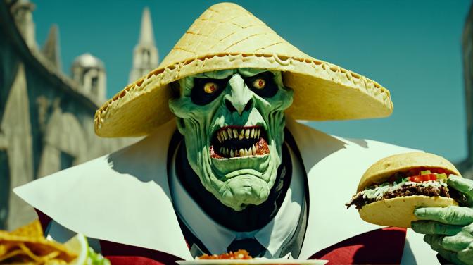 Overlord eating tacos
