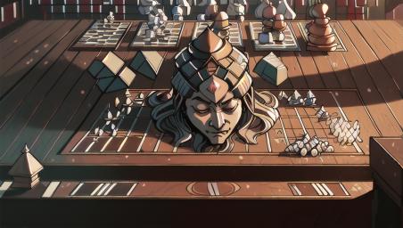 A chessboard, A highly detailed image of a chessboard in isometric view, The chess game has not yet begun, All the pieces are in place, set for battle, But it's chess, Don't get cute, don't get funky, don't get too stylistic, Just a chess set in isometric