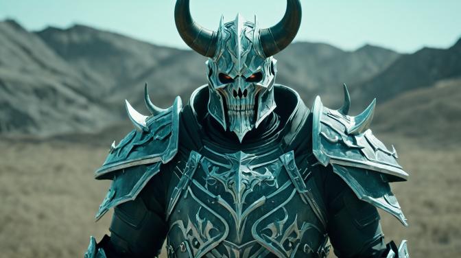 Necromancer armor with horns.