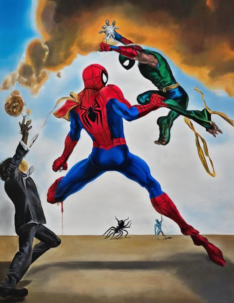 Spider-Man punching Kendrick Lamar.