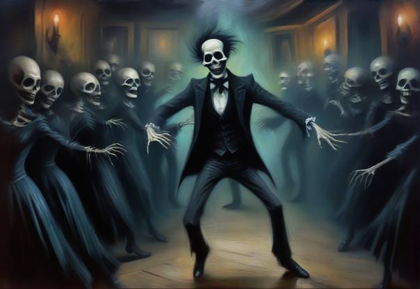 A guy disco dancing.