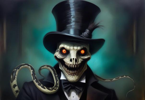 Snake was a top hat.