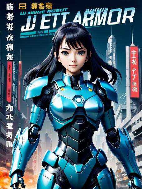 Uh, anime, robot, armor, jet girl.