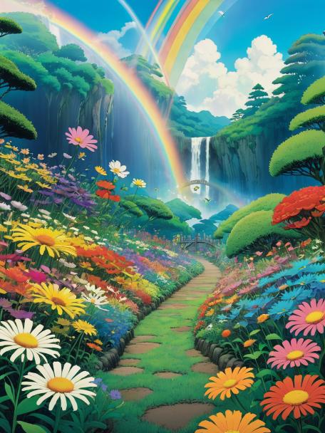 Studio Ghibli, Rainbow Flower Garden