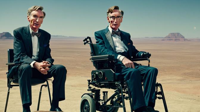 Bill Nye the Science Guy versus Stephen Hawking.