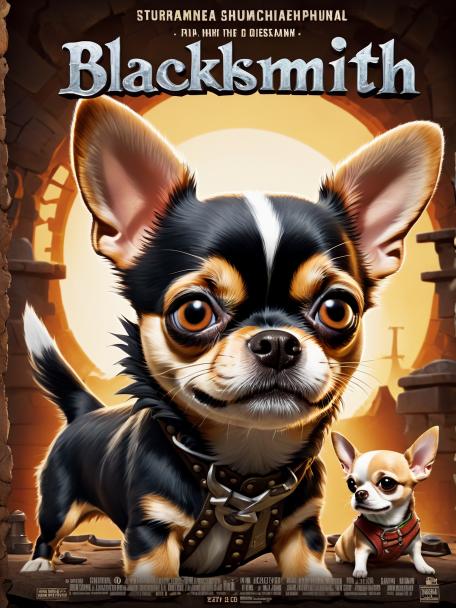 blacksmith dwarf with a chihuahua