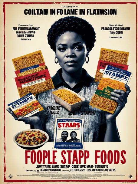 Black people collecting food stamps.