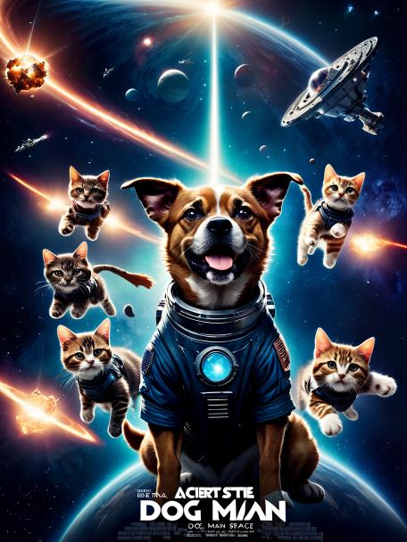 movie about dog man fighting kitten people in space