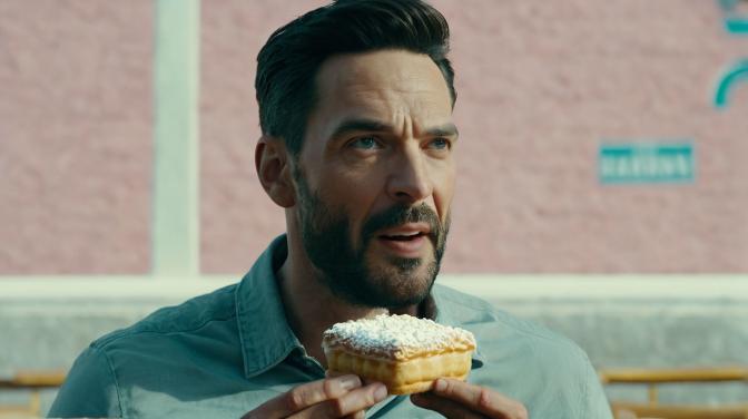 Ivan Valentine Eating a pastry