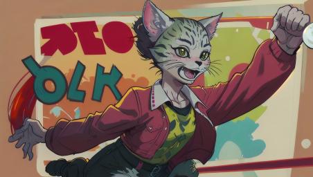 Goofy cat