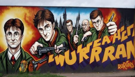 Harry Potter with guns