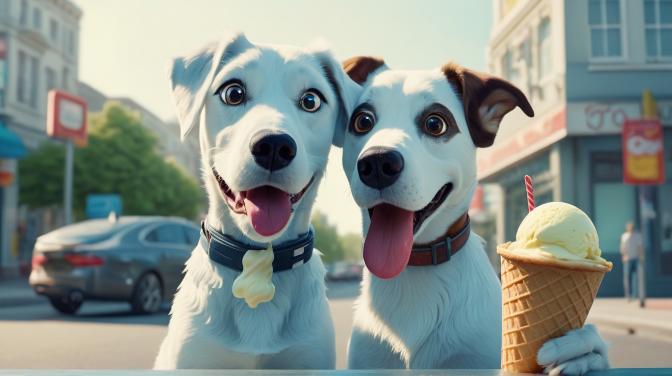 Ice cream dog is a dog and an ice cream dog, ice cream, ice cream dog.