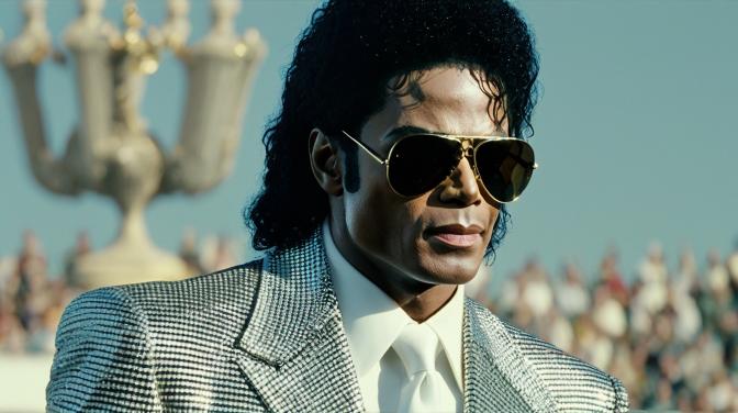 Michael Jackson with sunglasses.