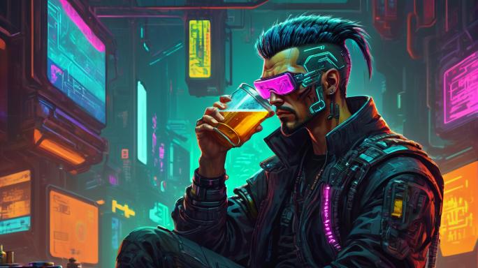 M-T-B, drinking a can of beer.