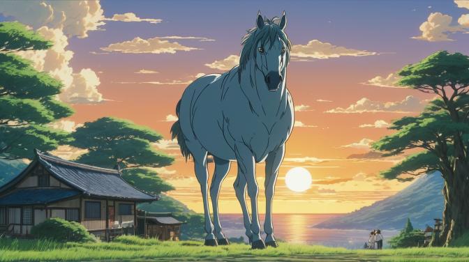 Draw anime in Ghibli style.