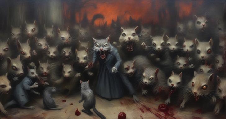 squirrel and the cat kill zombies
