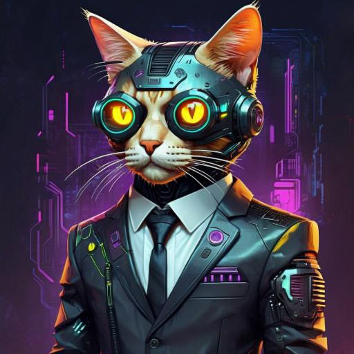 Cat wearing a suit.