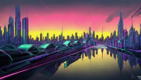 A cyberpunk 2077 city reflected in water, highly realistic neon colors,