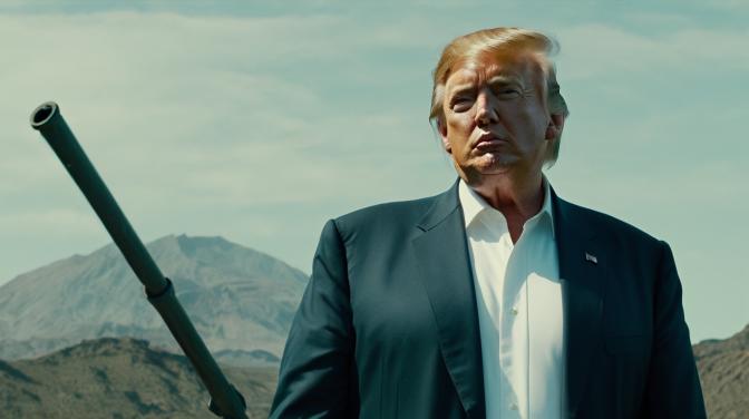 Donald Trump as a hick.