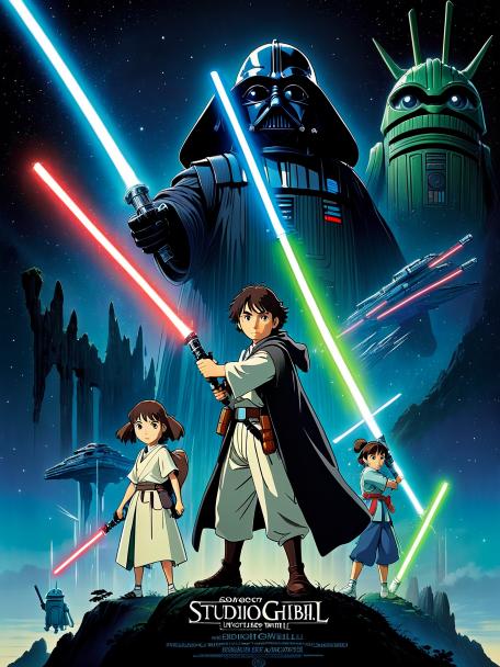Studio Ghibli, lightsaber.