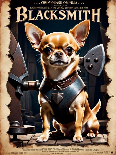 Blacksmith's Dwarf with a Chihuahua.