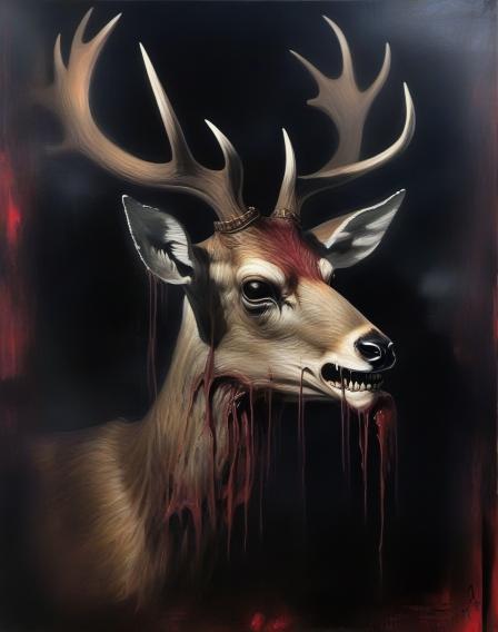 A dead deer.