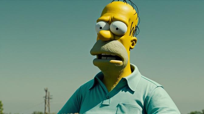 Trev as Homer Simpson