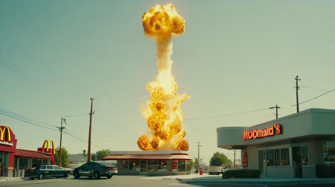 McDonald's being nuked.