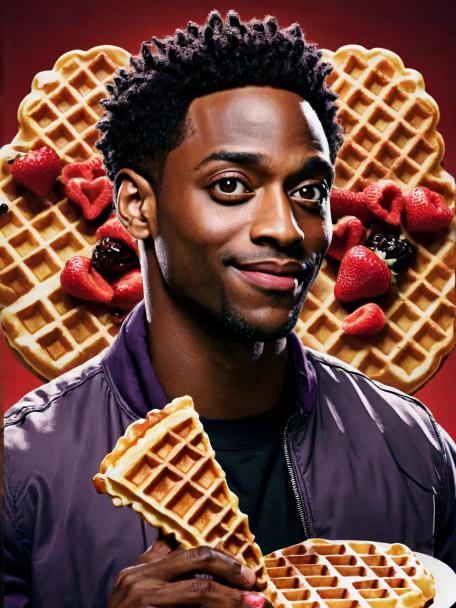 Raven Valentine is a black guy eating waffles.